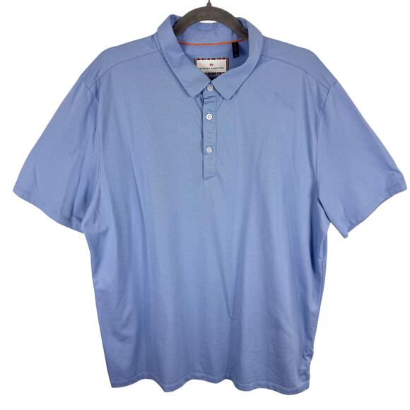 Modern Ambition Delightfully Technical Blue Short Sleeve Polo Mens XL - Picture 1 of 5